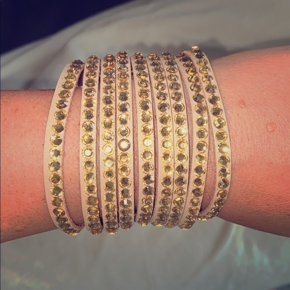 Leather Beaded Wrap Bracelet - Picture 1 of 6